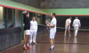 Cambridge play the Dutch real tennis team