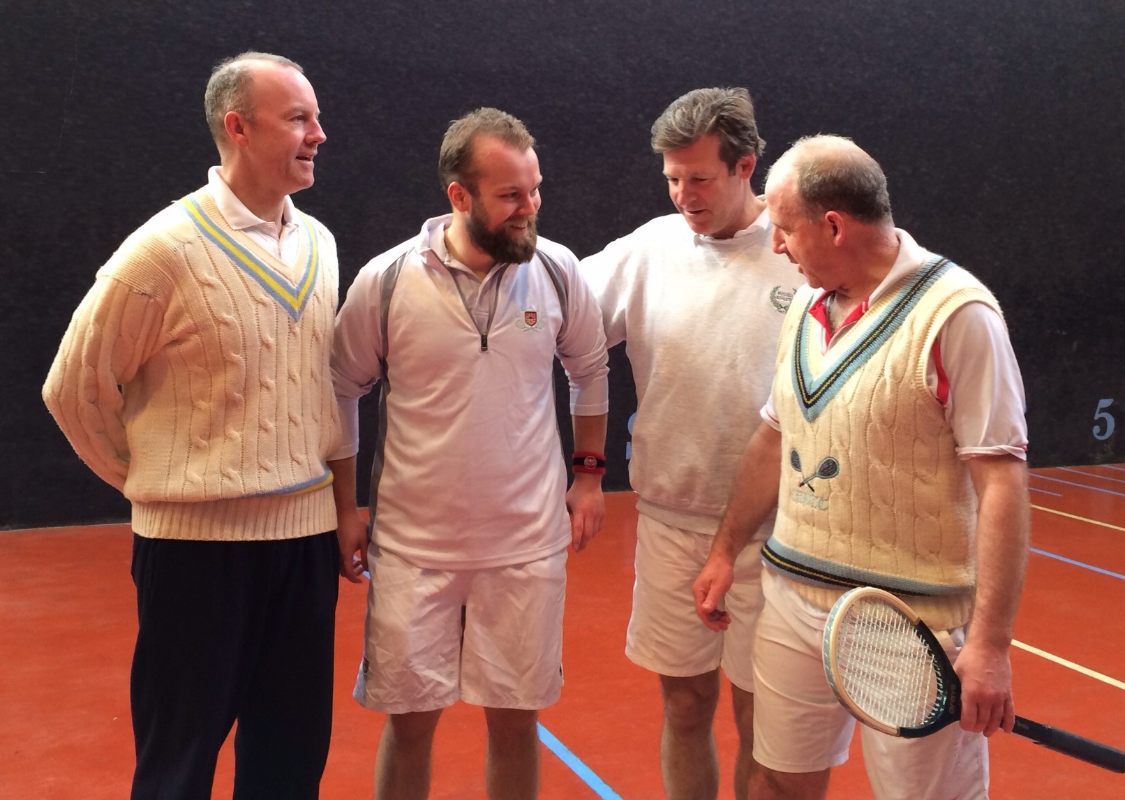 Charles, Jimmy, William and Andrew decide the order of play.