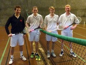 Jamie Giddins, Ed Kay (Cambridge), Charlie Braham, Andy Fowler (Queen's)